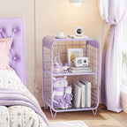 APEXCHASER Cute Kids Nightstand, Metal Side Table, 3 Tier End Table - Image 2