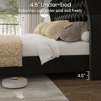 LARMACE King Size Bed Frame Velvet Upholstered Platform Bed - Image 6