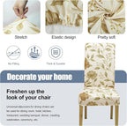 BIETYONE Stretch Dining Chair Covers Set of 6, Soft Removable Washable Kitchen - Image 3