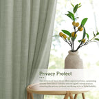 RYB HOME Sheer Curtains 102 inches, Extra Long Floor to Ceiling Curtains | Half - Image 5