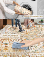 SERISSA 2'6"x10' Washable Non Slip Boho Runner Rug - Image 2