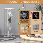 LFT HUIMEI2Y Glass Display Corner Cabinet 4-Shelf, Curio Cabinets Fast - Image 6