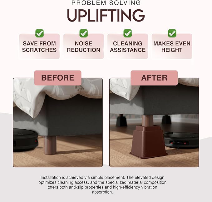 Utopia Bedding Bed Riser, 3 & 5 Inches Adjustable Furniture Risers - Image 6