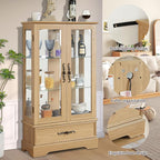 Lighted Glass Curio Display Cabinet - Image 6