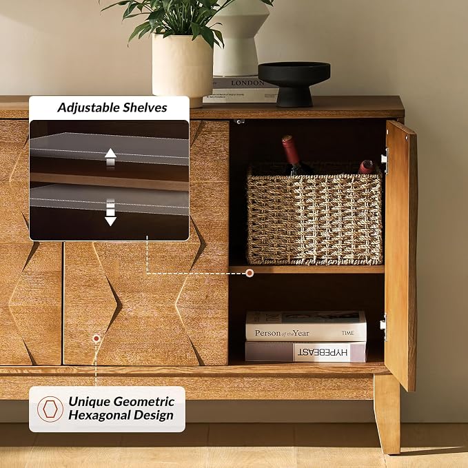 HULALA HOME Mid Century Sideboard Buffet Cabinet - Image 6