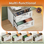 DEVAISE 2 Drawer File Cabinet, Lateral Wood Filing Storage Cabinet - Image 4