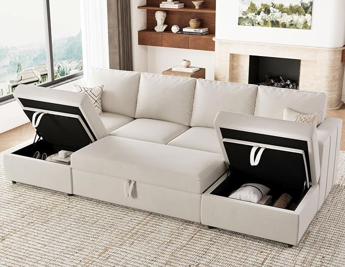 Belffin Modular Sectional Sleeper Sofa Bed - Image 4