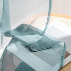 MIULEE Dusty Blue Sheer Curtains 90 Inches Long 4 Panels 42 x 90 Inches | Light - Image 7