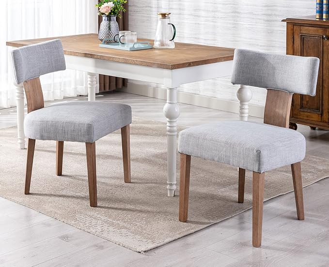 VESCASA Upholstered Farmhouse Dining Chairs by VESCASA
