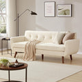 Tbfit 77.2" W Linen Sofa Couch, Mid Century Modern Decor Loveseat Couches by TBfit
