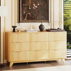 VINGLI Fluted 9 Drawer Dresser for Bedroom, Wood Dresser - Image 9