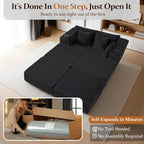 72" Cloud Sectional Couch, Comfort Sleep Sofa - Image 3