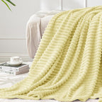 BEDELITE Transparent Yellow Fleece Throw Blanket by BEDELITE