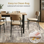 LOONGRUG Area Rug 5x7 Washable Neutral Modern Living Room Rugs Brown Black | - Image 6