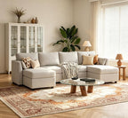 Huatean Home 114.17" Modular Sectional Sofa, 6 Seat Modular Couch - Image 3