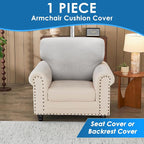 XINEAGE Large Couch Cushion Covers Seat Cushion Cover Thick Stretch Sofa - Image 4