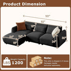 L Shaped Modular Sectional Couch - Image 2