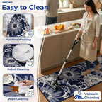 Findosom Hallway Runner Rug 2x6, Non Slip High-Low Textured Floral Washable - Image 4