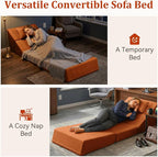 Fold Out Chair Bed, Folding Sofa Bed, 3 in 1 Convertible Sleeper Chair Bed - Image 5