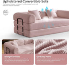SAVENICA 79" Floor Sofa Bed Convertible, 5-in-1 Sleeper Sofa - Image 7