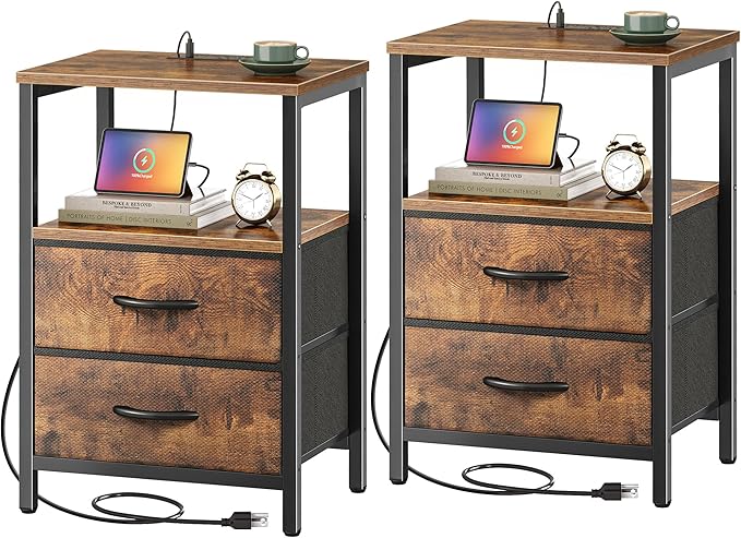 Huuger Nightstands Set of 2, End Tables by Huuger