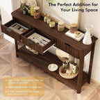 RUSTOWN Fluted Wood Console Table - Image 5