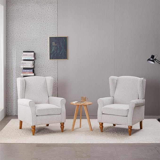 Upholster Accent Armchair & Side Table 2-Piece Set, Chenille Vintage Style - Image 9