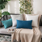 MIULEE Pack of 2 Decorative Outdoor Solid Waterproof Throw Pillow Covers Faux - Image 5