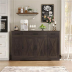 HOSTACK Buffet Cabinet with Drawers, Modern Farmhouse Coffee Bar Station Wood - Image 7