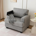 Oversized Accent Chair with Armrest Organizer, Comfy Living Room Chairs with by Fryruwa