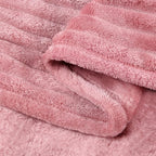 BEDELITE 3D Ribbed Jacquard Pink King Size Blankets - Image 5