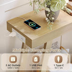 Huuger Console Table with Charging Station, USB-C Port, 2 Tiers Entryway Table - Image 4