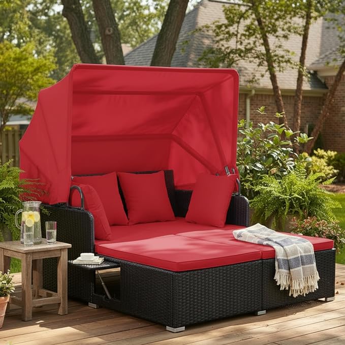 Tangkula Patio Rattan Daybed - Image 3
