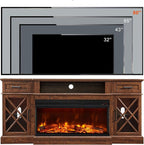 OKD 3-Sided Glass Farmhouse Fireplace TV Stand - Image 4