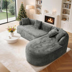 99" Curved Sectional Sofa with Chaise, Modern Boneless Couch with Deep Seat - Image 2