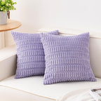 Aegero Pack of 2 Corduroy Decorative Throw Pillow Covers 18x18 Inch by Unknown