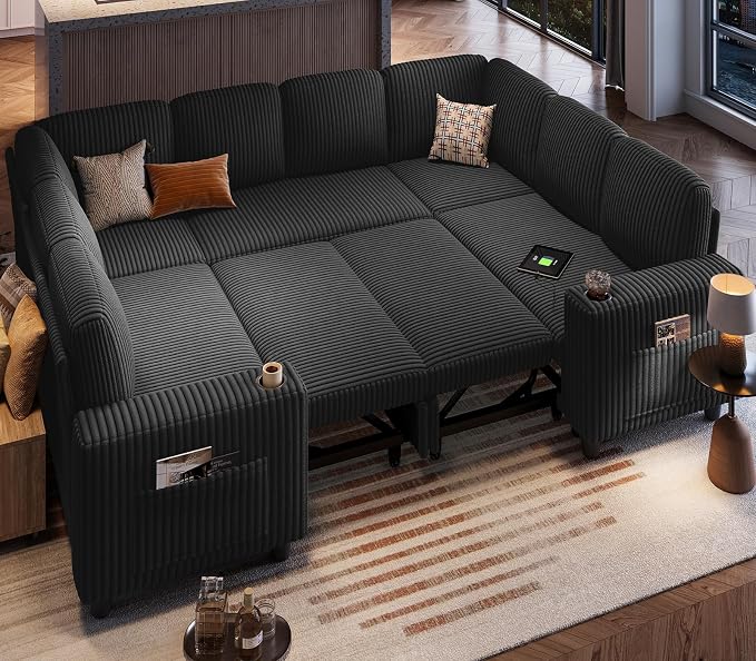 LINSY HOME Sectional Sleeper Sofa by LINSYHOME