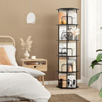SUNMORY 5 Tier Rotating Bookshelf Tower, Revolving 360 ° Spinning Bookcase - Image 7