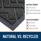 OLANLY Front Door Mat Outside 35x23, All-Season Absorbent Rubber Doormat | Black - Image 5