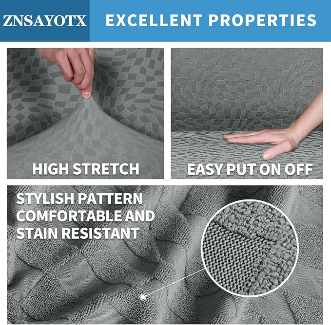 ZNSAYOTX 1 Piece Stretch Loveseat Covers - Image 3