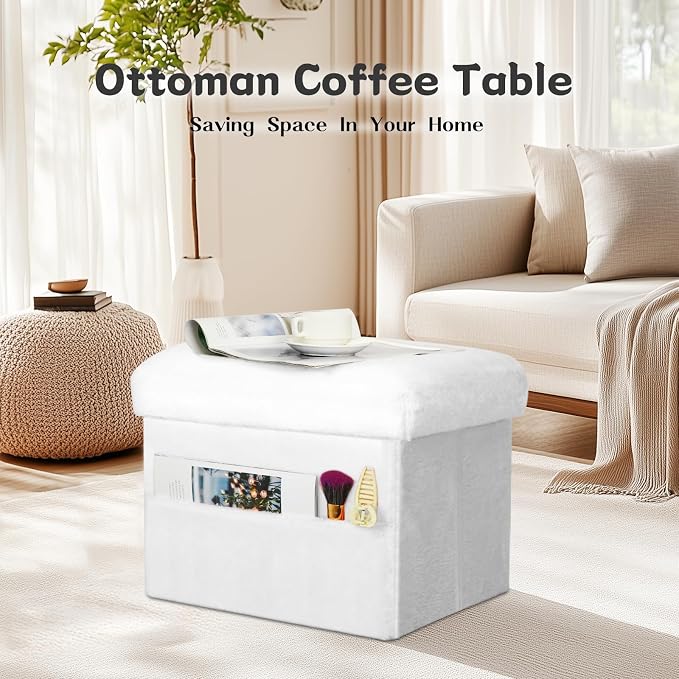 Storage Ottoman Cube, Small Ottoman - Image 4