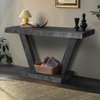 60" Wood Console Table for Entryway Bench - Image 4
