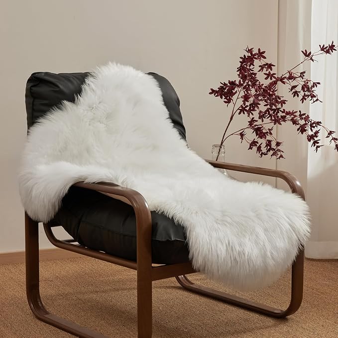 Ashler Faux Fur Rug, 2x3 Ft, Machine Washable | Fluffy Sheepskin, Ultra Soft - Image 3