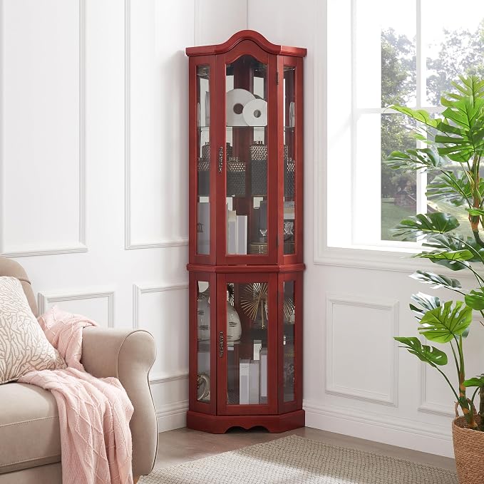 Glass Corner Display Cabinet - Image 5