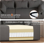 108"Modern Sectional Sofa, Modular Convertible L-Shape Sofas, Upholstered - Image 6