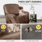 ANARACHON Leather Like Recliner Chair Covers Stay in Place, 4 Pieces Recliner - Image 7