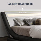 Allewie King Size LED Platform Bed Frame - Image 4
