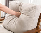 HNY Mid Century Chair, Faux Leather Upholstered Accent Armchair - Image 7