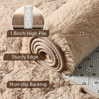 9x12 Extra Large Beige Fluffy Area Rug Non-Slip - Image 7