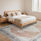 Washable Rugs 8x10 Area Rugs for Living Room, Dining Room, Nursery | Retro - Image 6